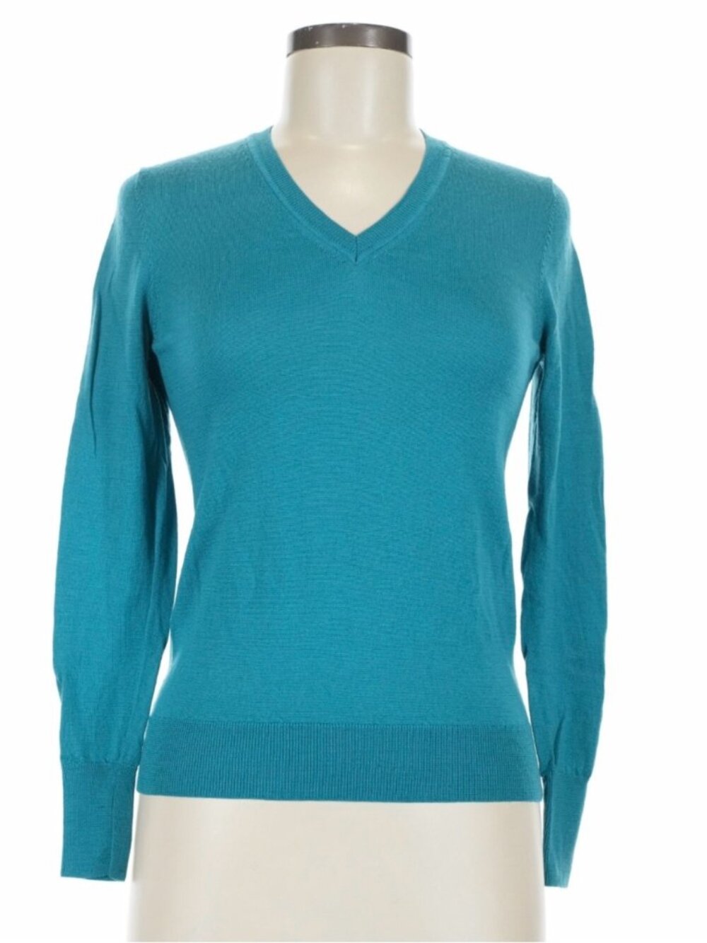 Uniqlo Teal V-Neck Sweater Size M